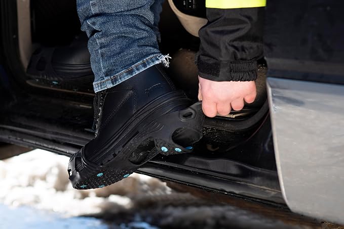 Due North All Purpose Industrial Ice Cleats for Men & Women - Traction Aids for Walking & Working on Snow/Ice - 16 Spikes
