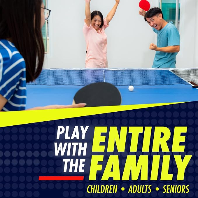 NIBIRU SPORT Professional Ping Pong Paddle Sets - 2 Player or 4 Player Table Tennis Paddles, Retractable Net, Pingpong Balls and Carry Bag Storage Case - Table Tennis Equipment & Ping Pong Accessories
