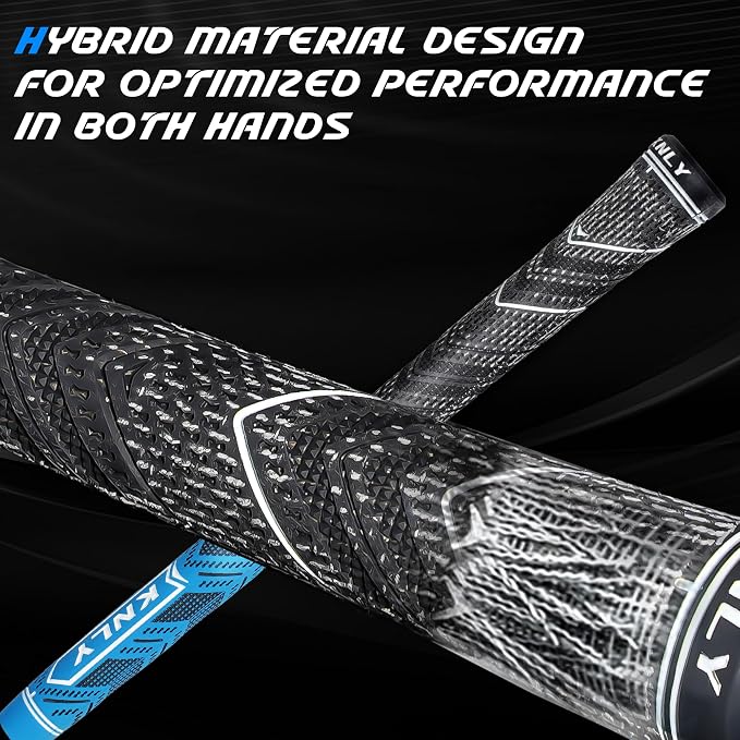 KNLY Golf Grips Set of 13,High Feedback MultiCompound Golf Club Grips,13 Grips with 15 Tapes and 13 Grips with All Repair Kits for Choice.