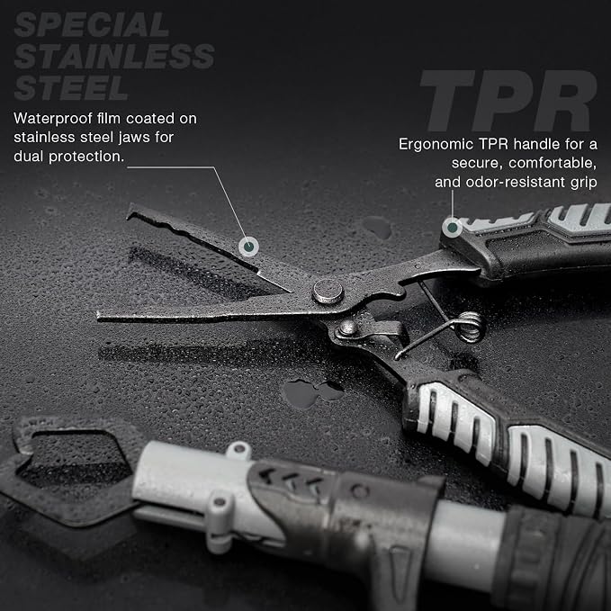 Ghosthorn Fishing Backpack with Tackle Boxes Fish Lip Gripper Pliers Lures Waterproof Tackle Bag with Rod Holder Fishing Gear