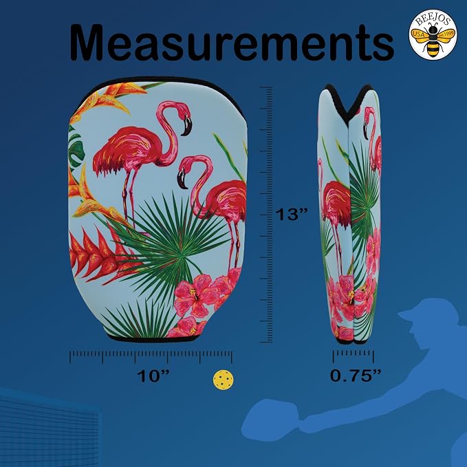 BeeJos Hawaiian Collection: Premium Slip-On Pickleball Paddle Cover-Fits Standard Size Paddles-Zipperless (Paddle not Included)