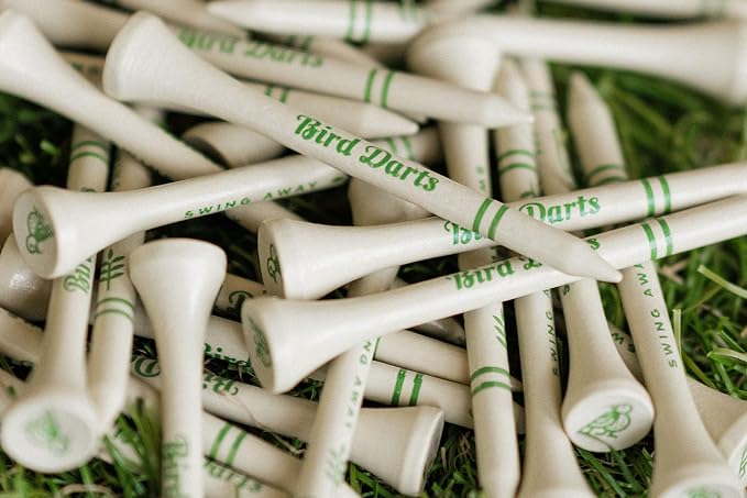 Premium Bamboo Wood Golf Tees, 18/72/180 Units (Packs of 18), 2 ¾ Golf Tees in Cigarette-Style Packaging, Durable, Biodegradable, Golf Tees Wood for Stylish Golfers
