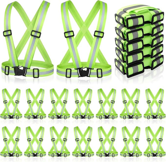 Hercicy Reflective Running Vest Reflective Running Shirt with Safety Straps High Visibility Construction Vest for Night Cycling Hiking Jogging Dog Walking