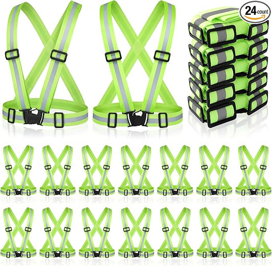 Hercicy Reflective Running Vest Reflective Running Shirt with Safety Straps High Visibility Construction Vest for Night Cycling Hiking Jogging Dog Walking
