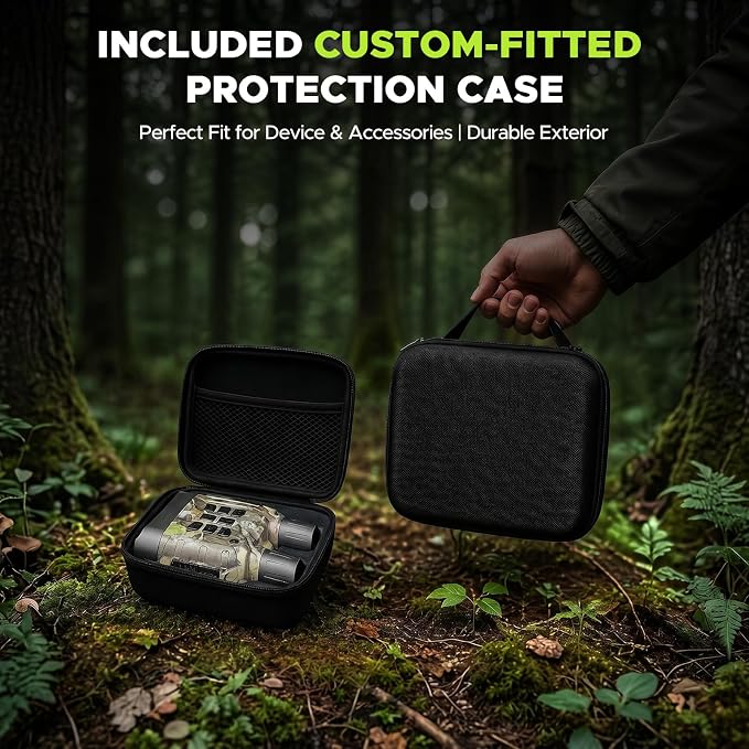 Night Vision Goggles 4K 112MP, 18X Zoom Infrared Binoculars with 5000mAh Long Battery Life, 1968ft Range, 64GB Card Included, Full Color Night Vision for Hunting Camping Security Surveillance