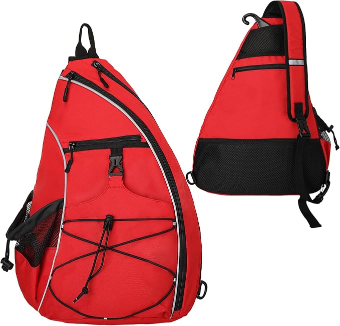 Goloni Pickleball Sling Bag for Men Women, Lightweight Pickleball Backpack with Fence Hook