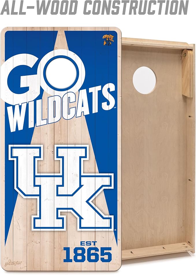 YouTheFan NCAA 2’ x 4’ Professional Wood Cornhole Game
