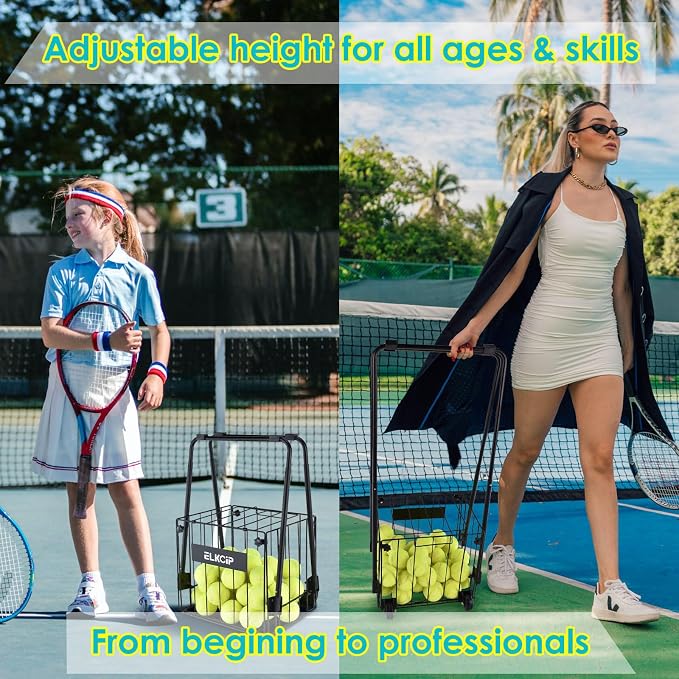 Portable Pickleball & Tennis Ball Hopper - Pickleball Collector Retriever Basket Carrier Gatherer Picker Container for Picking and Storage Training Tool for Ball