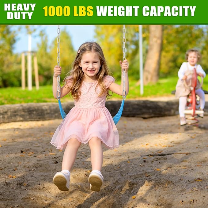 2Pcs 40" Heavy Duty Hanging Chain with Carabiners Swing Chain Extension with Hooks Hammock Chains Extender 1000 LBs Capacity White Coated Chains for Hanging Chair, Hammock Stand, Egg Chairs