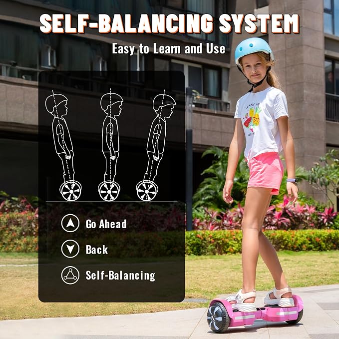 SIMATE Scooter, Bluetooth Speakers and LED Light-Up Wheels, APP Control, Dual 250W Motors, 8.5 mph Max Speed & 8.5 Miles Max Range, Gifts for Kids Adults Girls Boys