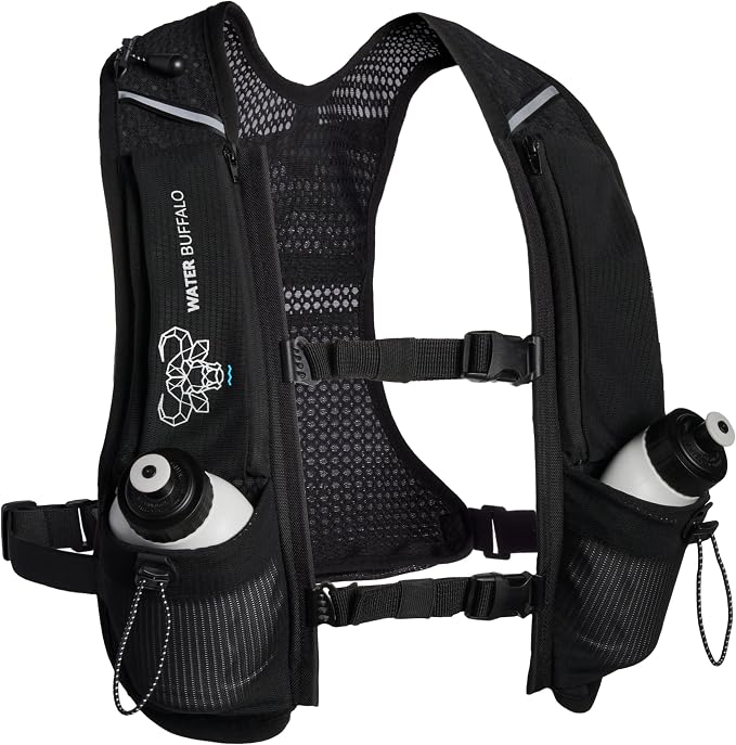 Water Buffalo Hydration Running Vest - Quiver Hydration Vest - Running Hydration Vest with Dual Water Bottles - Lightweight Water Backpack for Running,