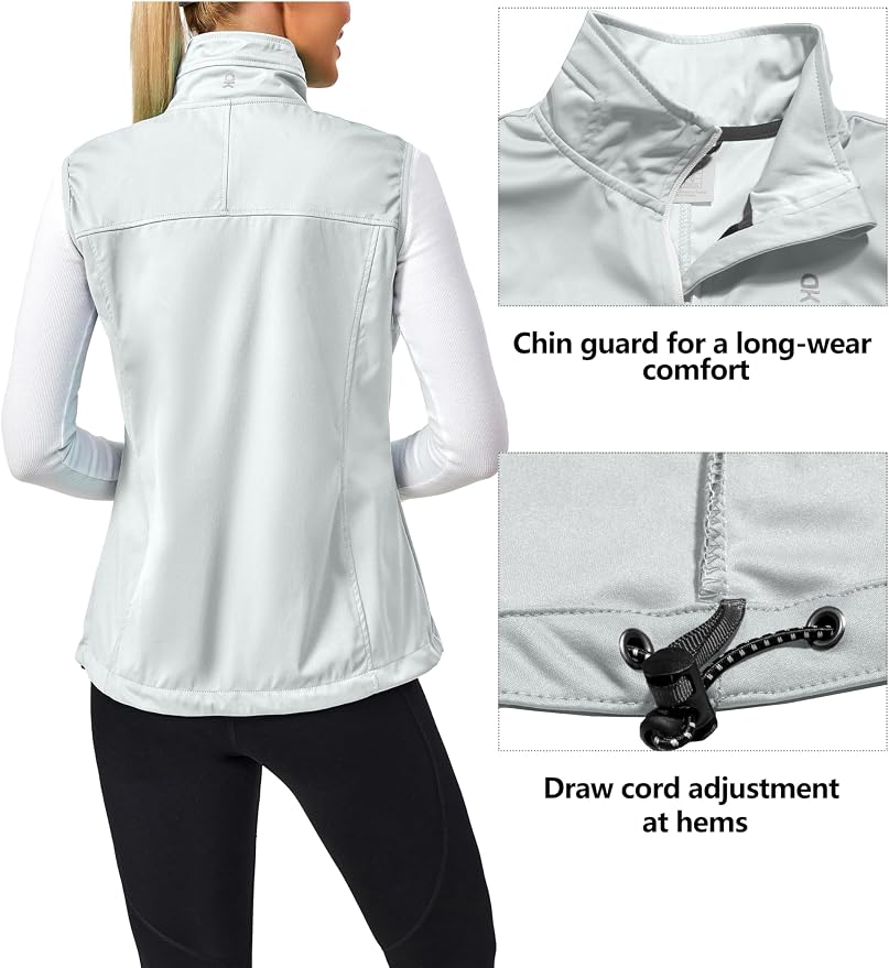Little Donkey Andy Lightweight Cycling Vest Windproof Sleeveless Jacket for Women Water-Repellent Stretch Vest for Running