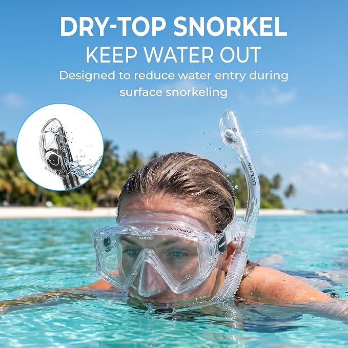 Rapido Clareza Three Lens Mask and Snorkel Combo