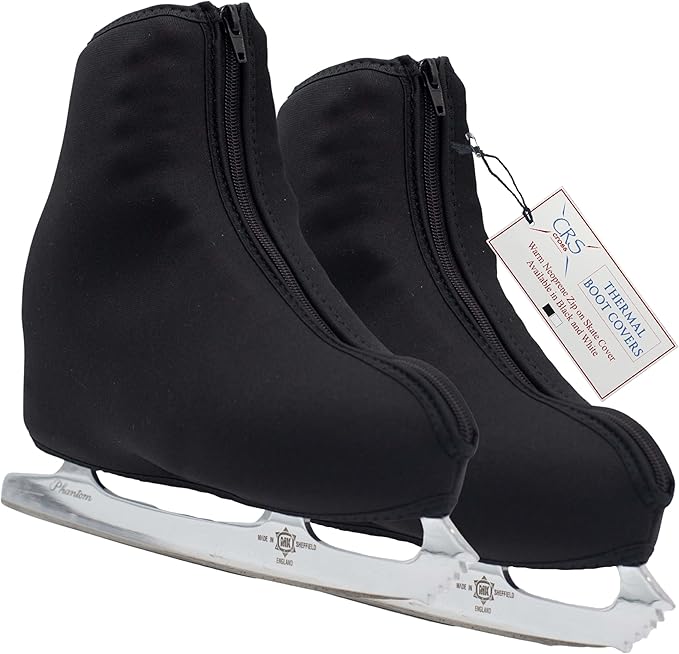 CRS Cross Thermal Ice Skate Boot Covers. Insulated Warm Neoprene Thermal Covers for Ice Skating, Roller, Hockey and Figure Skates.