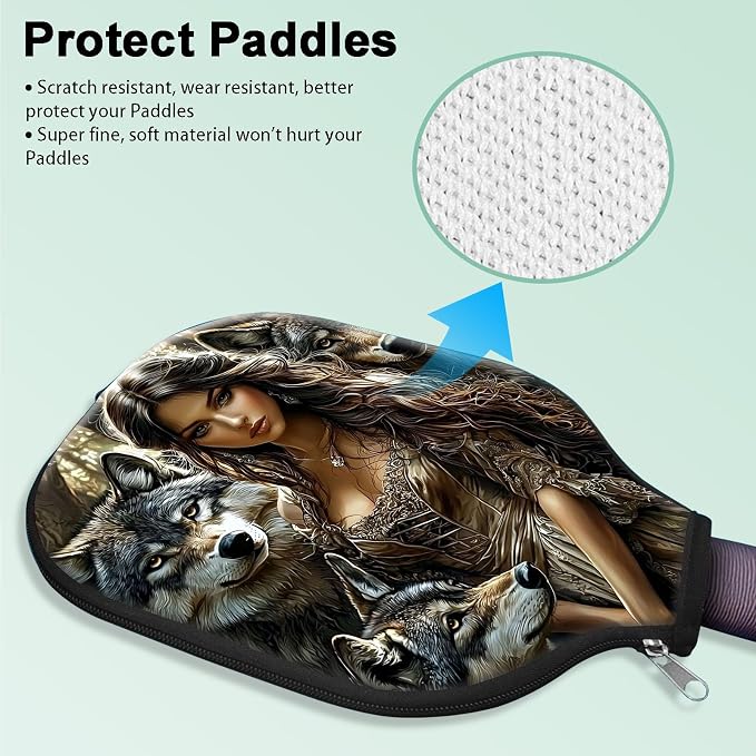 Pickleball Paddle Cover- Premium Water-Resistant Racket Sleeves with Reinforced Zippers, Universal Fit for USAPA Standard Paddles, Extra Padding Protection 6