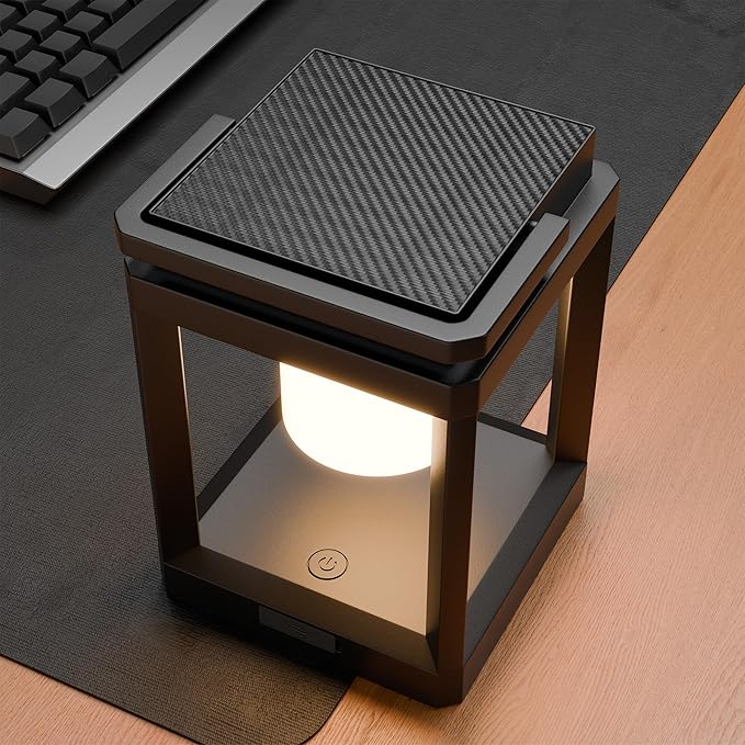 Outdoor Table Lamp, 3-Level Brightness LED Solar Table Lamp, Solar Lanterns Outdoor Waterproof Hanging for Patio Walking Reading Camping