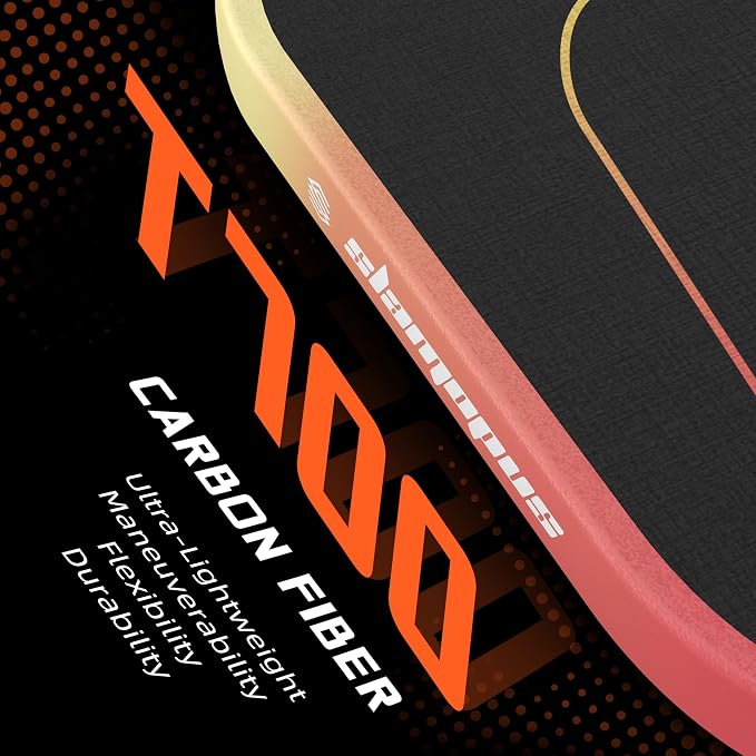 Raw Carbon Fiber Pickleball Paddles | T700 Pickleball Paddles with 16mm Polymer Honeycomb Core & Overgrips| Premium Pickle Ball Racket Enhanced Control & Spin & Power| USAPA Approved