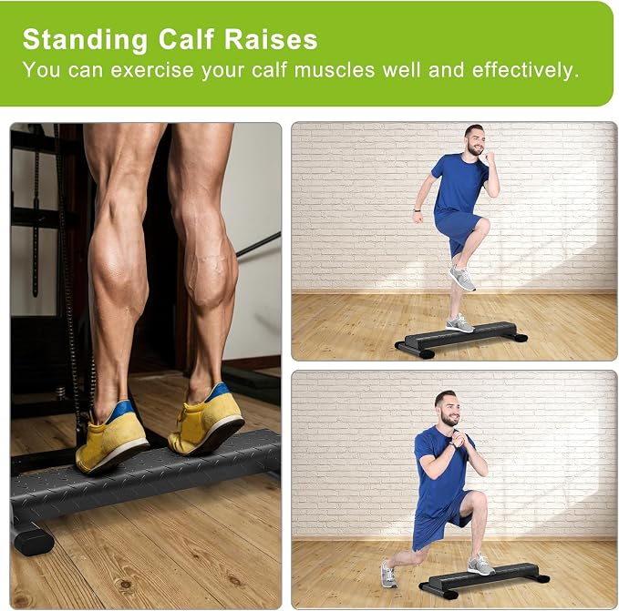 Kipika Versatile Calf Raise Bar - Heavy Duty Steel Standing Calf Raise Machine for Home Gym, Anti-Slip Design - Perfect for Calf Raises, Squats, Foot Stretches & Dip Exercises - Supports up to 800lbs