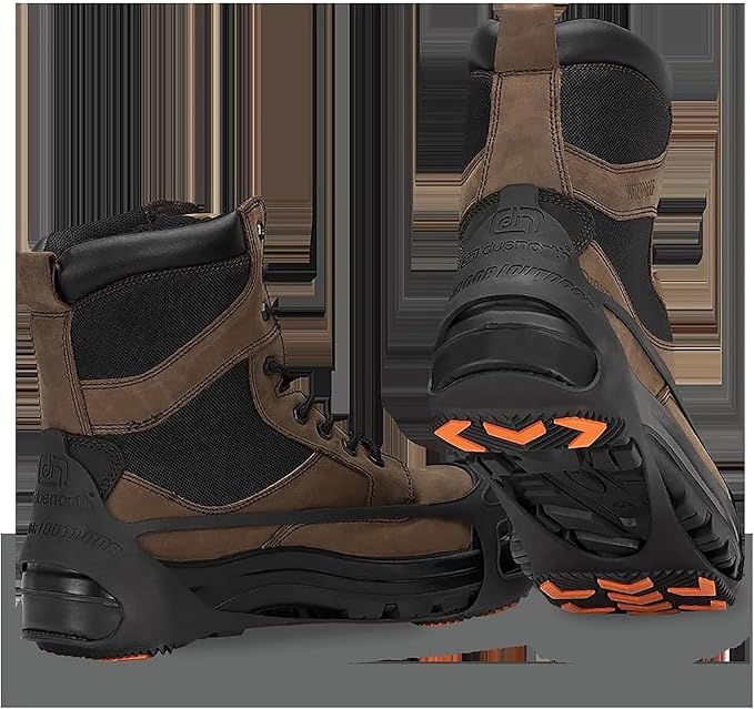 Due North GripPro Spikeless Footwear Traction Aids for Men and Women - for Ice and Snow - Lightweight Full-Foot Rubber Tread