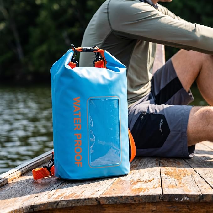 40L Fishing Backpack with Extra Waterproof Storage Bag | 40L split compartment stores tackle boxes & baits; breathable padded straps for all-day fresh/saltwater anglers