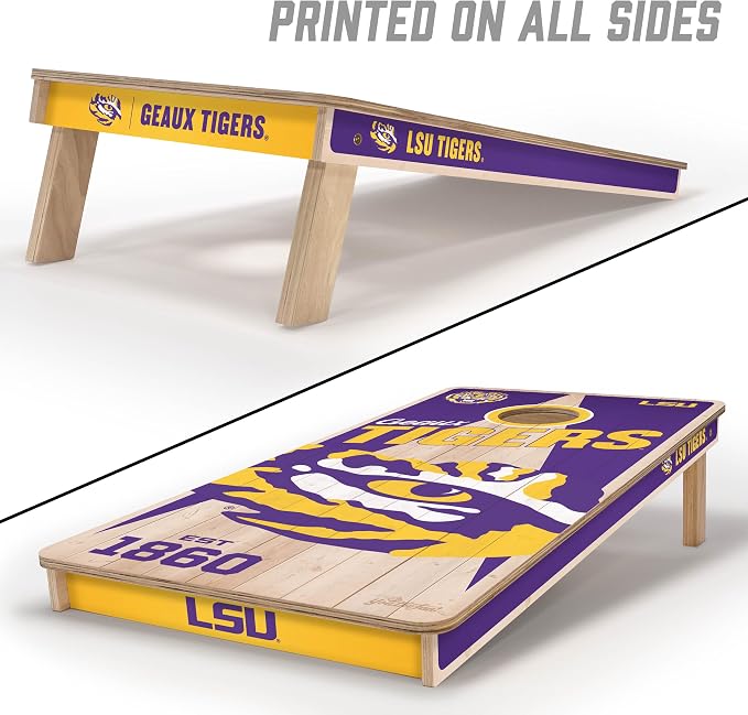 YouTheFan NCAA 2’ x 4’ Professional Wood Cornhole Game