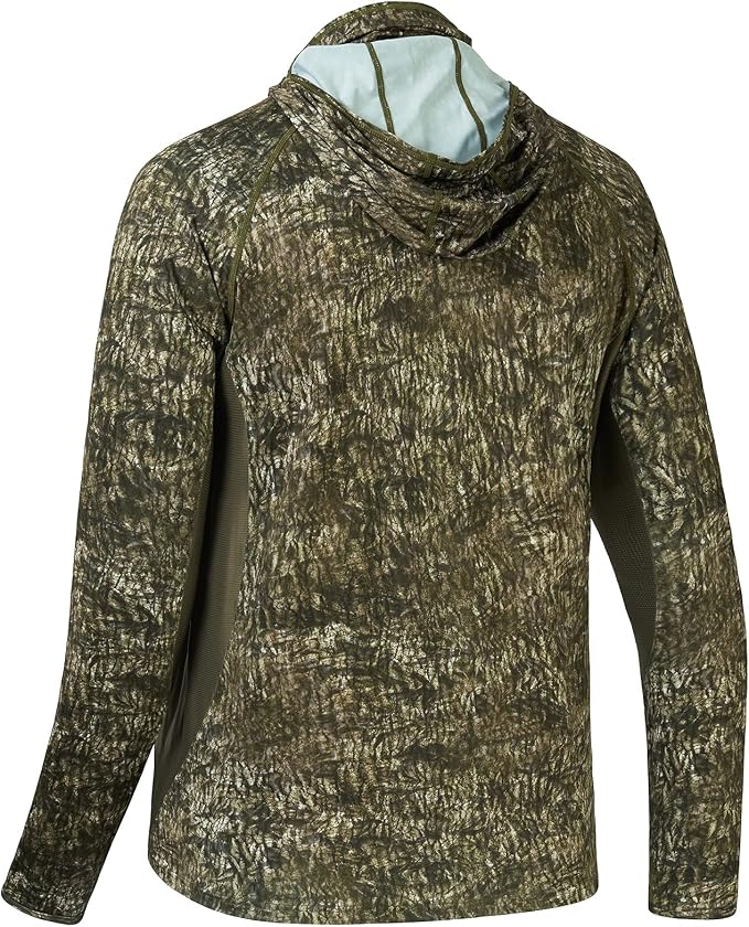 BASSDASH Men's UPF 50+ Camo Long Sleeve Hunting Fishing Hoodie Shirt
