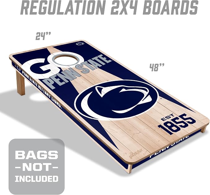 YouTheFan NCAA 2’ x 4’ Professional Wood Cornhole Game
