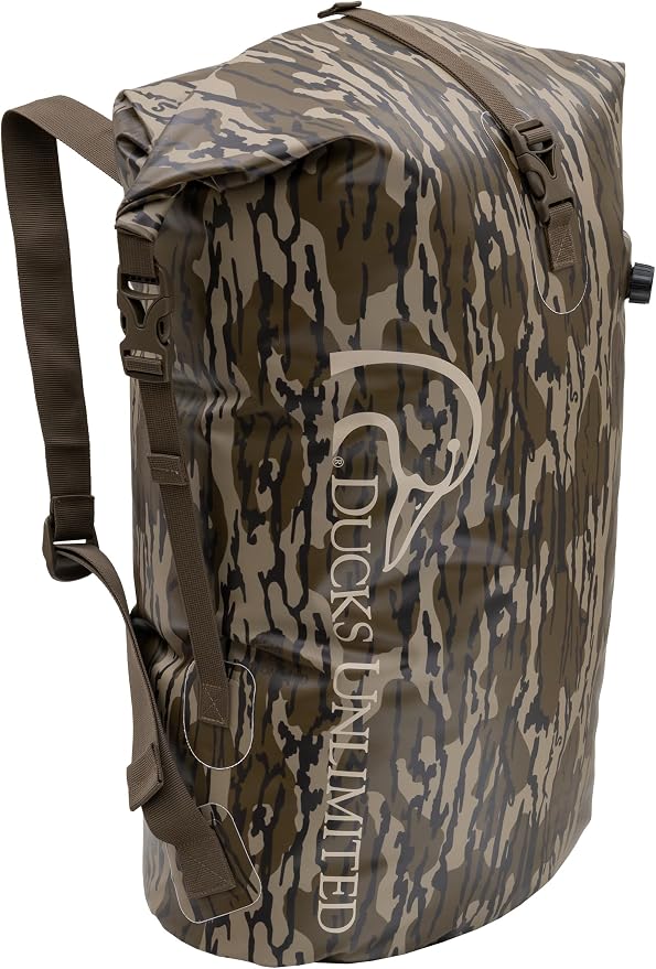 ALPS OutdoorZ Ducks Unlimited Guardian Backpack Dry Bag, 50L, Mossy Oak Original Bottomland