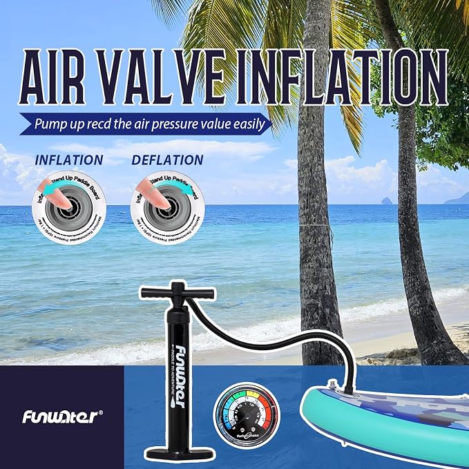 FunWater Inflatable Stand Up Paddle Board with Premium SUP Paddleboard Accessories, Anti-Slip EVA Deck, 11'6''/11'/10'6'' Paddle Boards for Adults & Youth of All Skill Levels