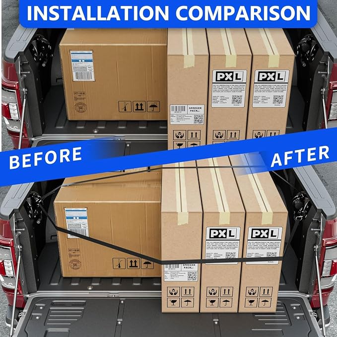 2PCS Retractable Ratchet Straps Compatible with 2015-2025 Ford F150 Retractable Tie Down Straps System Replacement Accessories