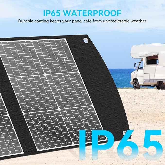 Ecosonique 300W Portable Foldable Solar Panel, 15 lbs CPC Ultra-Lightweight, 40V MC4 & Multi-Output for Anker/Jackery/EcoFlow & More Power Stations, 6 Adjustable Kickstands for RV Camping & Off-Grid