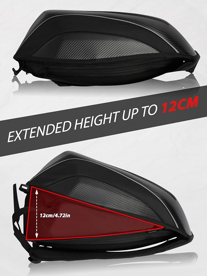 JFG RACING Motorcycle Backpack,30L Hardshell Carbon Fiber Pattern Waterproof Helmet Backpack for Men Riding Bag for Travel Daily Storage Motorcycles Accessories