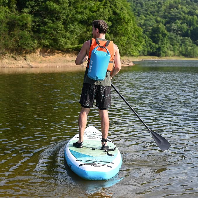 MARCHWAY Floating Waterproof Dry Bag Backpack 5L/10L/20L/30L/40L, Roll Top Sack Keeps Gear Dry for Kayaking, Rafting, Boating, Swimming, Camping, Hiking, Beach, Fishing