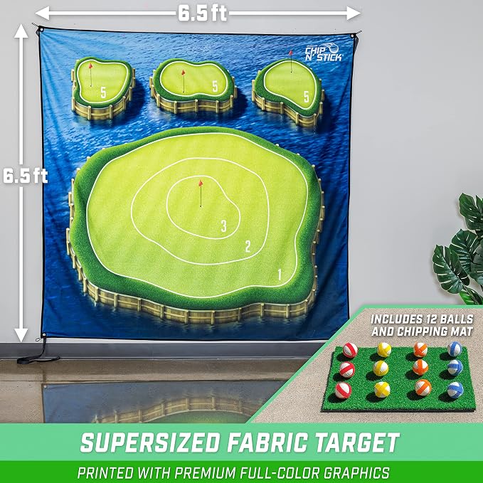 The Original GoSports Chip N' Stick - Choose Classic, Darts or Islands - Giant Golf Games with Balls and Chipping Mat