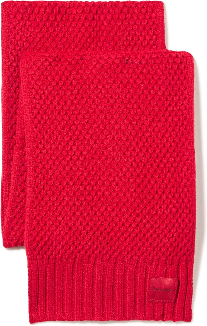 Calvin Klein Women's Chunky Waffle Knit Beanie and Scarf Set