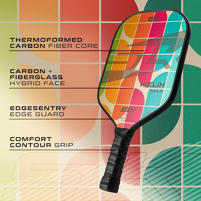 Selkirk Sport SLK Helix Pro Pickleball Paddle | Thermoformed Carbon Fiber Pickleball Paddles with Carbon Fiber & Fiberglass Hybrid Face | Unmatched Control
