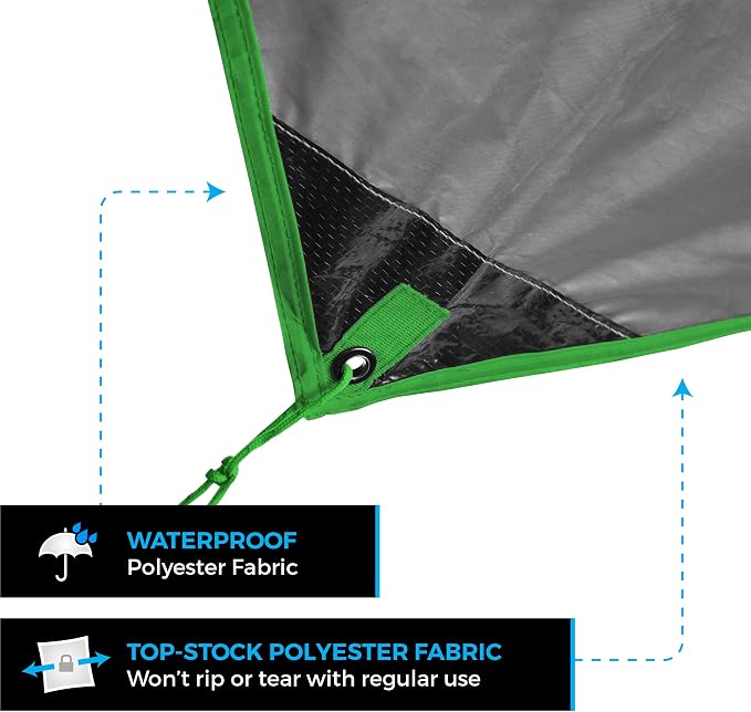 Bear Butt Hammock Rain Fly & Camping Tarp - 11 x 9 ft Ultralight Waterproof Tarp for Hammock & Tent Camping - Easy to Set Up