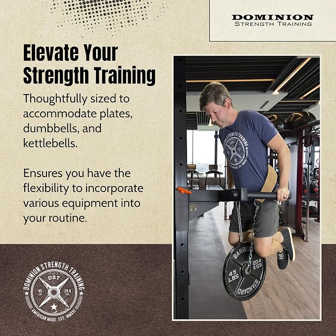 Heavy-Duty Leather Dip Belt with Steel Chain - Ultimate Accessory for Weighted Pullups, Dips, and Progressive Overload