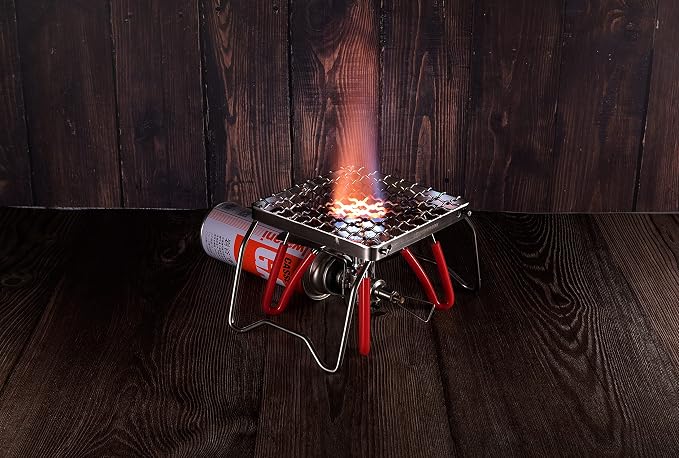 CAMPINGMOON Portable Folding Camping Campfire Grill over Fire Split Stoves 304 Stainless Steel (Grid wire (MS-1011))