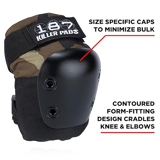 187 Killer Pads Six Pack Pad Set, Protective Gear for Elbows, Knees, and Wrists - Ideal for Skateboarding, Roller Skating, and Inline Skating