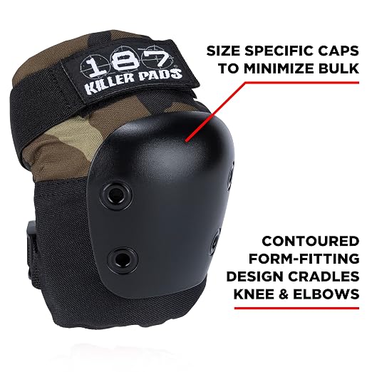 187 Killer Pads Six Pack Pad Set, Protective Gear for Elbows, Knees, and Wrists - Ideal for Skateboarding, Roller Skating, and Inline Skating