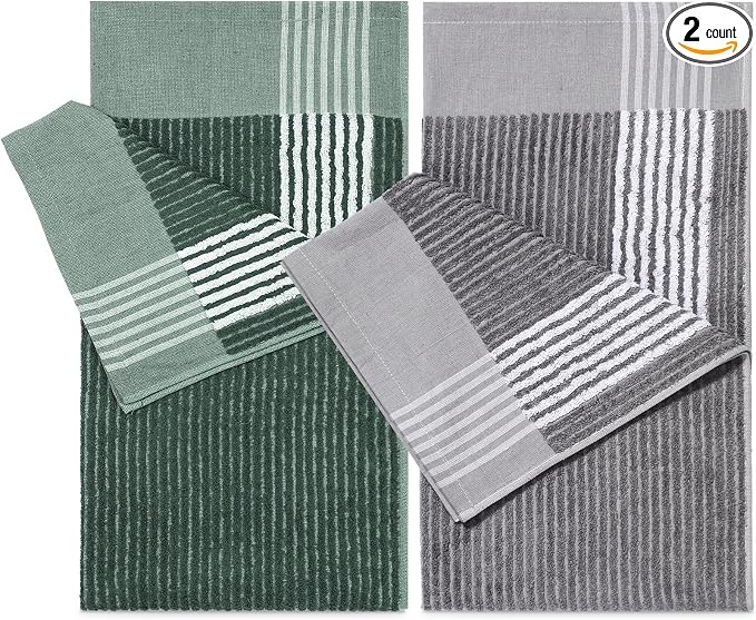 Buryeah Golf Towel 22 x 44 Inch Cotton Golf Caddy Towel Camping Large for Caddies Golfers Tour Players Club with Stripe