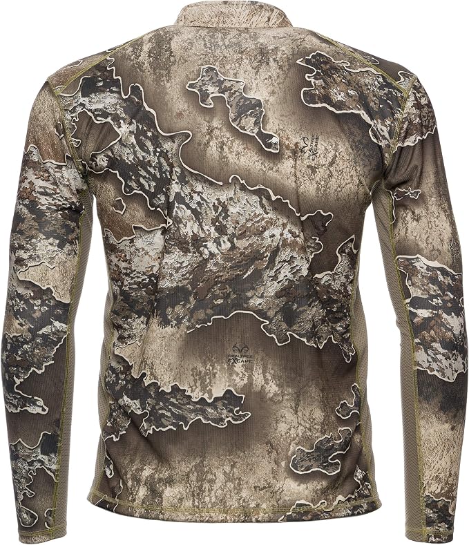 SCENTBLOCKER Angatec Long Sleeve 1/4 Zip Performance Shirt Mens Camo Hunting Clothes