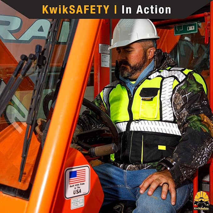 KwikSafety - SHERIFF & SPECIALIST Safety Vest [Multi-Use Pockets] Class 2 & Class 3 Hi Vis ANSI OSHA Safety Vest for Men
