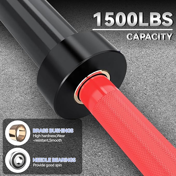 GaveeLife Olympic Barbell Bar for Weightlifting - 7FT Heavy Duty (1500LB/700LB), 4FT Short (500LB), 4FT EZ Curl Bar - Weight Bar Fit 2” Standard Weights - Home Gym Strength Training