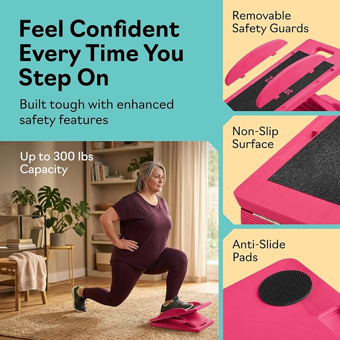 Slant Boards for Exercise – Slant Board with 7 Incline Angles – Transforms Into a Balance Board – Premium Calf Stretcher and Wobble Board for Effective Calf Stretching and Squats
