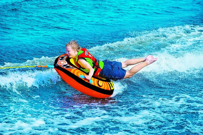 WOW Sports Lil' Skipper Soft Top Towable Tube - 1 Person - 170 lb Capacity - For Boating - Kids & Adults
