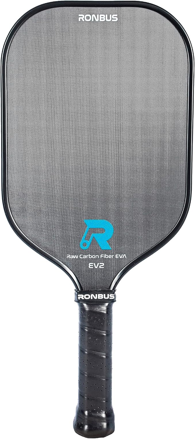 EV2 Raw Toray T700 Carbon Fiber Pickleball Paddle with 16 mm Enhanced EVA core