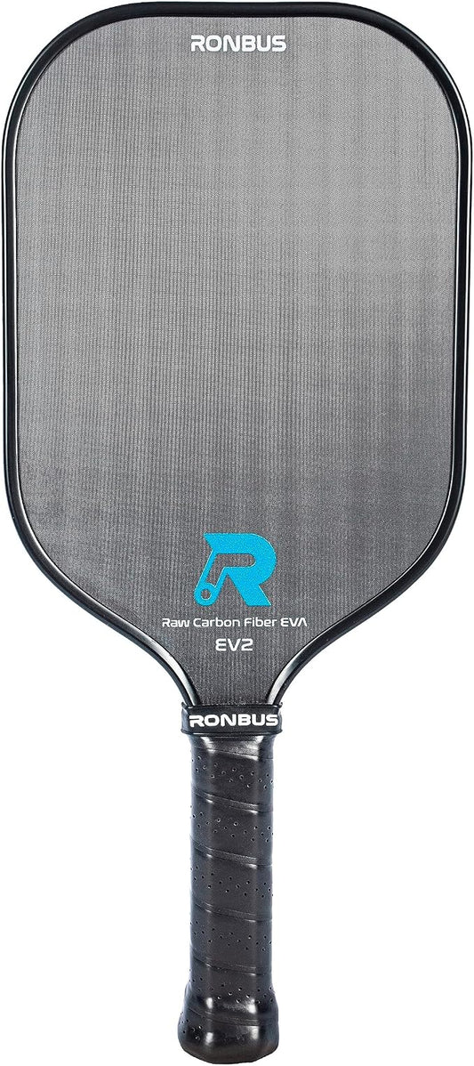 EV2 Raw Toray T700 Carbon Fiber Pickleball Paddle with 16 mm Enhanced EVA core