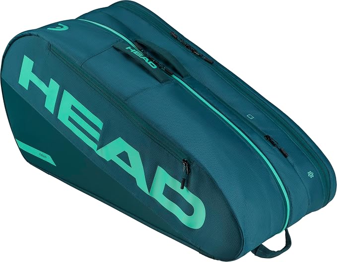 HEAD Tour Racquet Bag L (9R) Tennis Bag - Holds Up to 9 Racquets, CCT+ Climate Control Technology, 2 Main Compartments, Shoe Pocket & Backpack Carry System